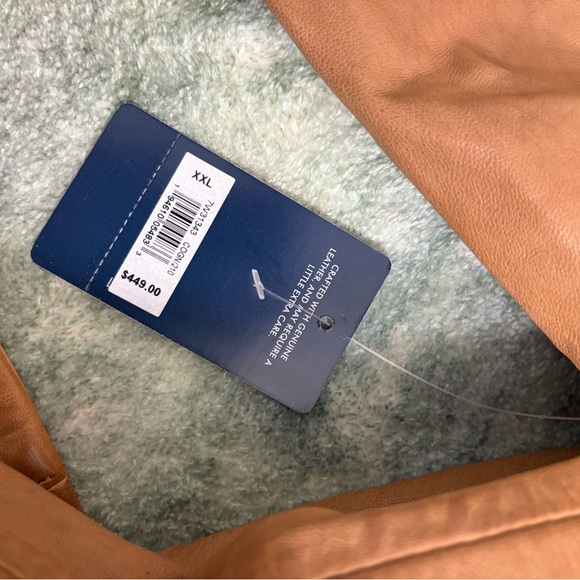 Lucky Brand Women’s Tan Leather Jacket XXL NWT - Picture 6 of 7